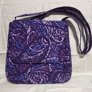 Vera Bradley Essential Mailbag Crossbody Paisley Amethyst
